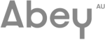 Abey Logo Abey and IGS Group collaboration, integrating the Abey abstract logo with sleek, clean typography.