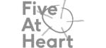 Five at Heart Logo Five At Heart and IGS Group collaboration, featuring their vibrant heart icon and logotype in an energetic style.