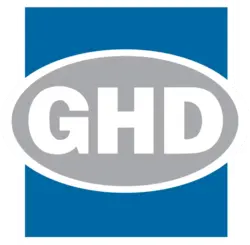 GHD Logo GHD logo, signifying a strategic collaboration with IGS Group, emphasizing advanced engineering and consulting services.