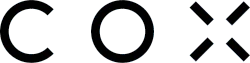 Cox Logo COX Architecture logo in black, featuring modern typography with a stylized "X" composed of two intersecting diagonal lines.